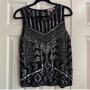 COPY - Calypso Women’s black beaded and sequin top